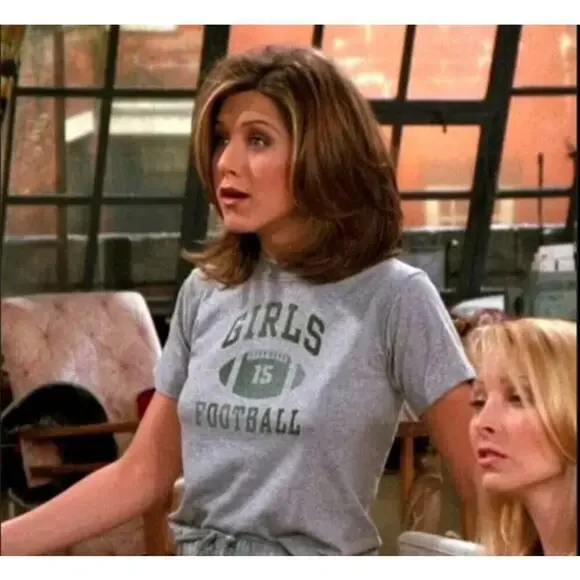 VNTG Old Navy "Playmaker" Green Distressed Baby Tee sz M y2k Rachel Green 90s - Picture 6 of 8